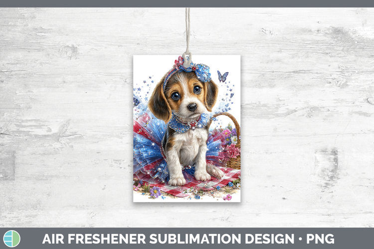 Dogs 04 Patriotic English Coonhound Air Freshener Sublimatio