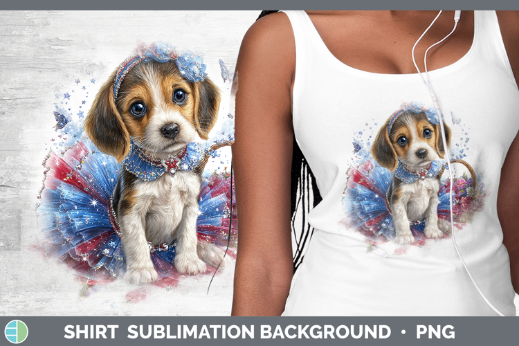 Dogs 04 Patriotic English Coonhound Shirt Sublimation Backgr