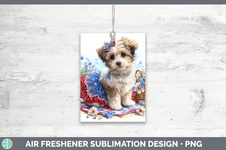 Dogs 04 Patriotic Havanese Air Freshener Sublimation Car Fre