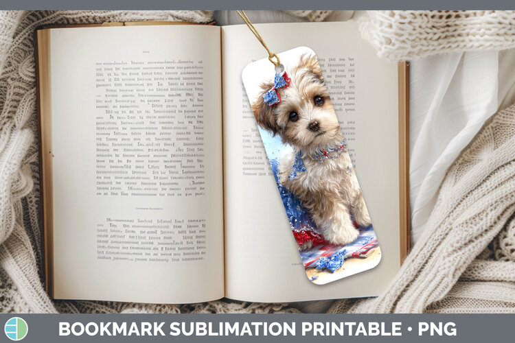 GorgeousDogs 04 Patriotic Bookmark design.