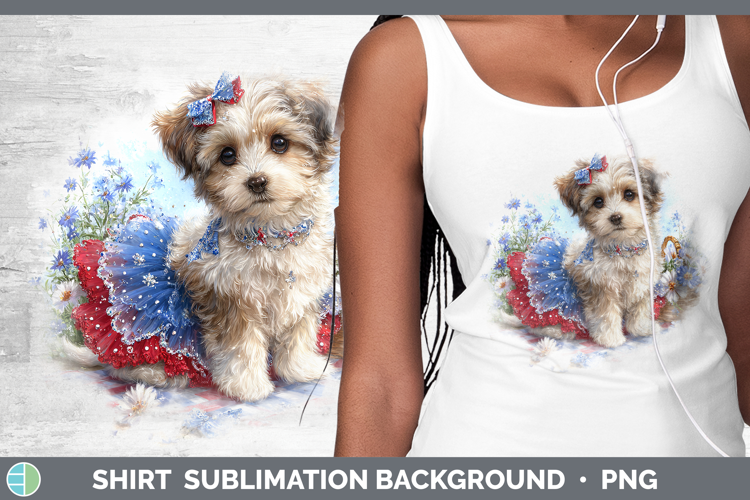 Dogs 04 Patriotic Havanese Shirt Sublimation Background Desi