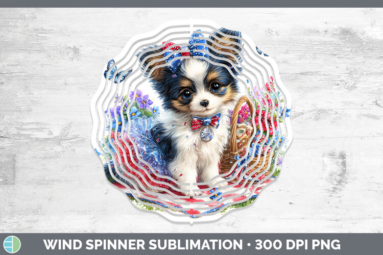GorgeousDogs 04 Patriotic Wind Spinner design.