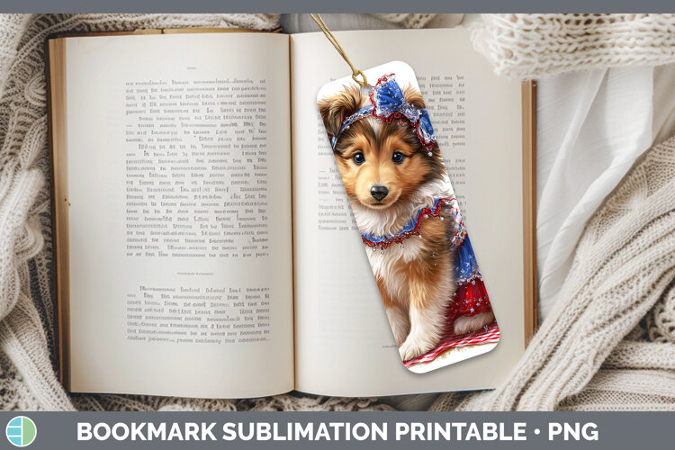 GorgeousDogs 04 Patriotic Bookmark design.