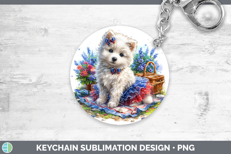 GorgeousDogs 04 Patriotic Keychain design.