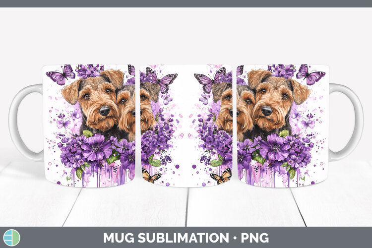 GorgeousDogs 04 Purple Drips Mug Wrap design.