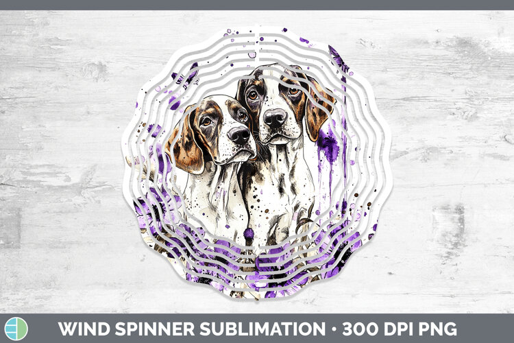 GorgeousDogs 04 Purple Drips Wind Spinner design.