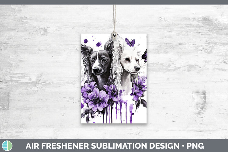 GorgeousDogs 04 Purple Drips Air Freshener design.