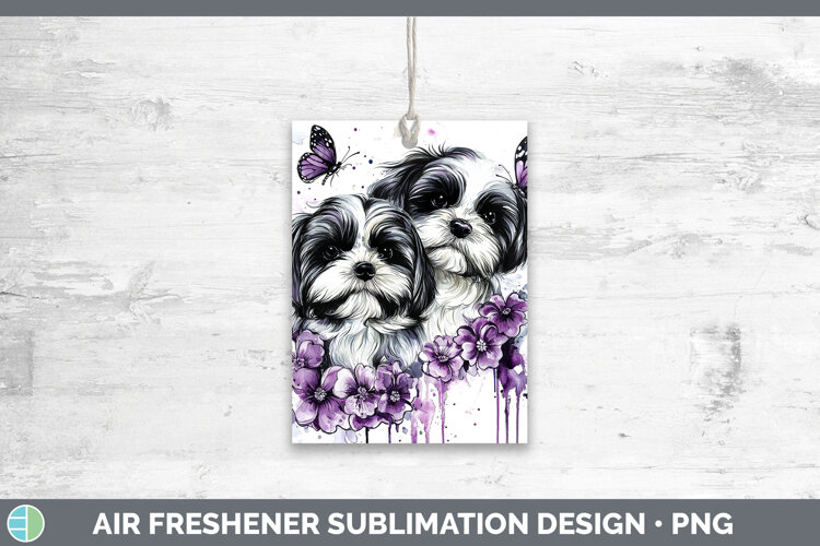 GorgeousDogs 04 Purple Drips Air Freshener design.