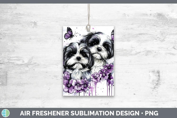 Dogs 04 Purple Drips Havanese Air Freshener Sublimation Car