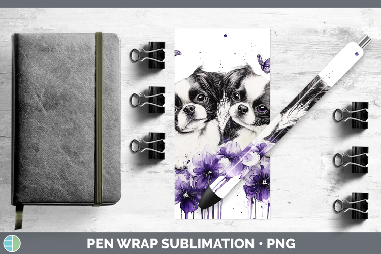 GorgeousDogs 04 Purple Drips Pen Wrap design.