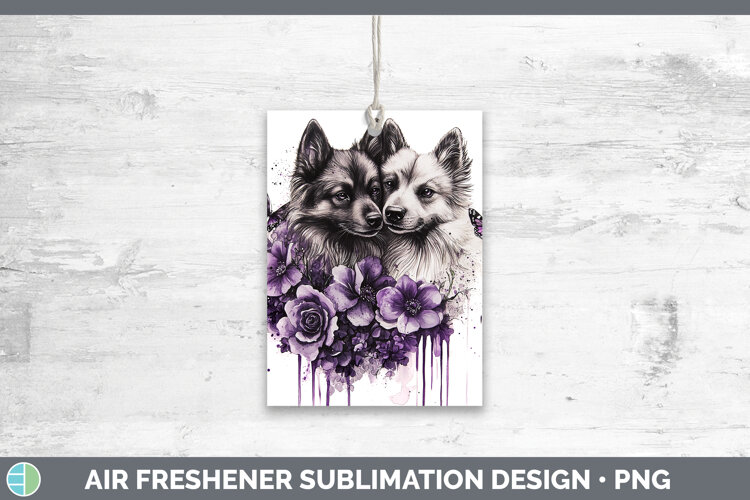GorgeousDogs 04 Purple Drips Air Freshener design.