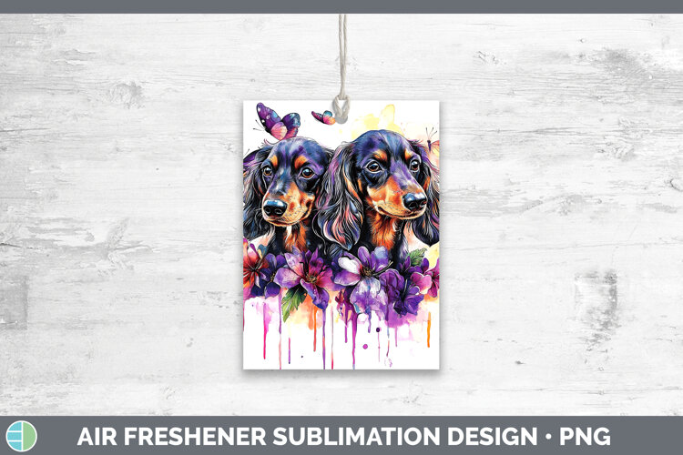 GorgeousDogs 04 Purple Drips Air Freshener design.