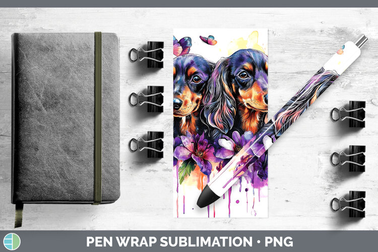 GorgeousDogs 04 Purple Drips Pen Wrap design.