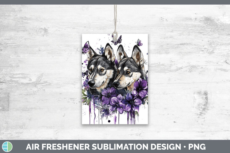 GorgeousDogs 04 Purple Drips Air Freshener design.