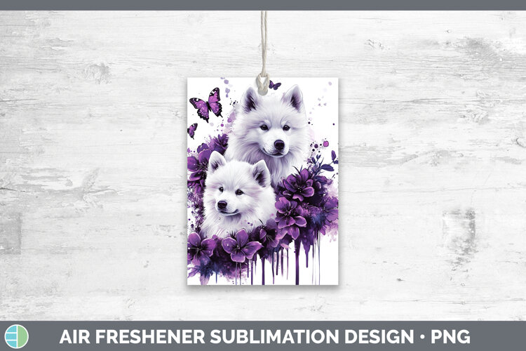 GorgeousDogs 04 Purple Drips Air Freshener design.