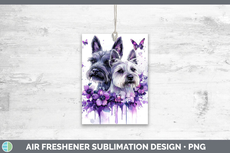 GorgeousDogs 04 Purple Drips Air Freshener design.