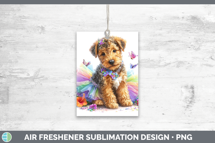 Dogs 04 Rainbow Summer Airedale Terrier Air Freshener Sublim