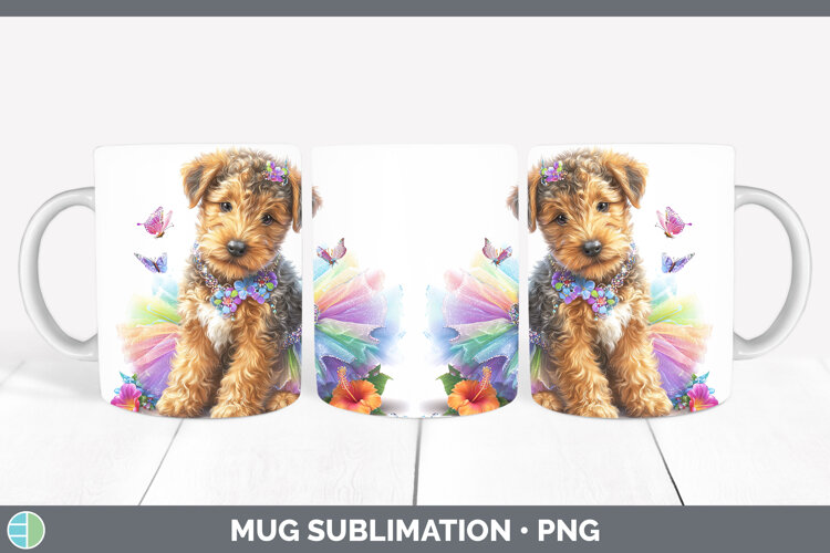 GorgeousDogs 04 Rainbow Summer Mug Wrap design.