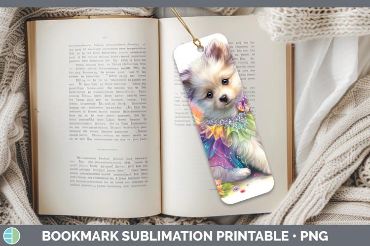 Dogs 04 Rainbow Summer American Eskie Bookmark Sublimation P