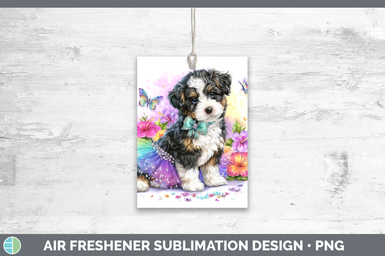 Dogs 04 Rainbow Summer Bernedoodle Air Freshener Sublimation
