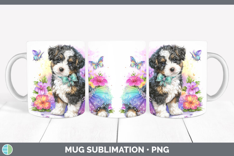 GorgeousDogs 04 Rainbow Summer Mug Wrap design.