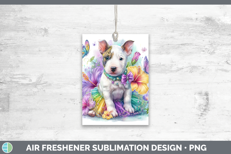 Dogs 04 Rainbow Summer Bull Terrier Air Freshener Sublimatio