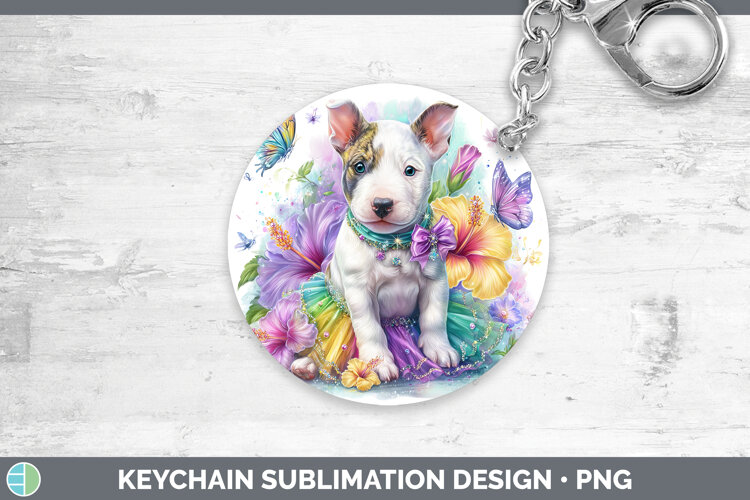 GorgeousDogs 04 Rainbow Summer Keychain design.