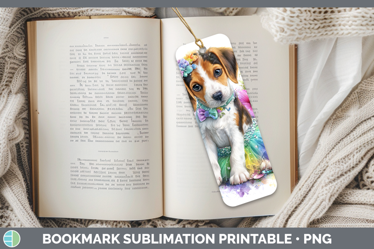 Dogs 04 Rainbow Summer English Coonhound Bookmark Sublimatio