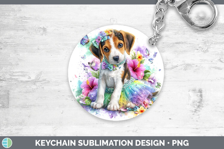 GorgeousDogs 04 Rainbow Summer Keychain design.