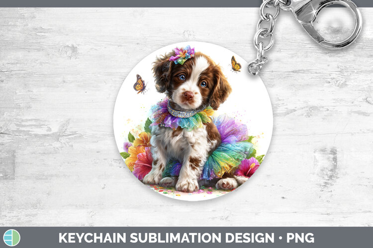 GorgeousDogs 04 Rainbow Summer Keychain design.