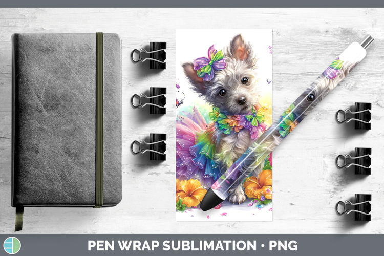 Dogs 04 Rainbow Summer Hairless Chinese Crested Pen Wrap Sub