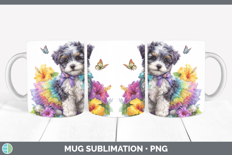 Dogs 04 Rainbow Summer Havanese Mug Wrap Sublimation Coffee