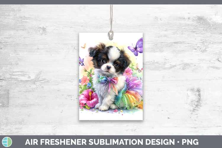 Dogs 04 Rainbow Summer Japanese Chin Air Freshener Sublimati