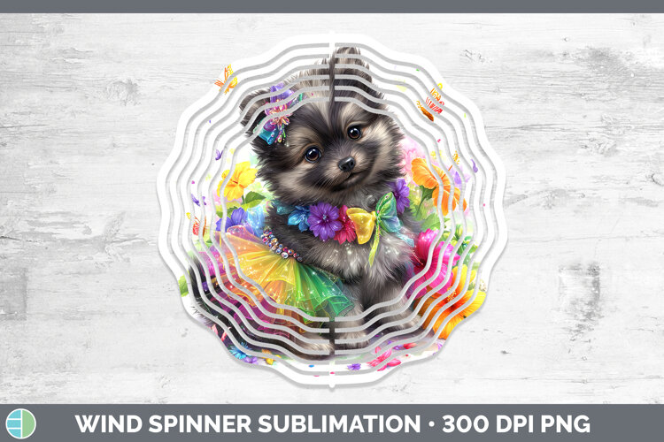 GorgeousDogs 04 Rainbow Summer Wind Spinner design.
