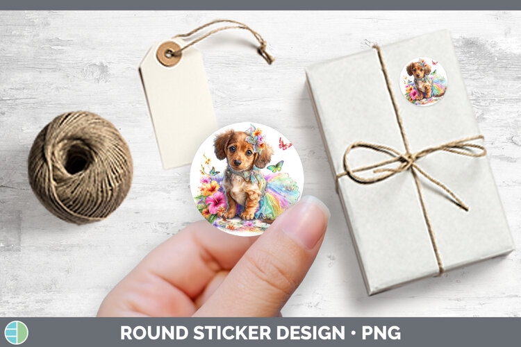 GorgeousDogs 04 Rainbow Summer Stickers design.