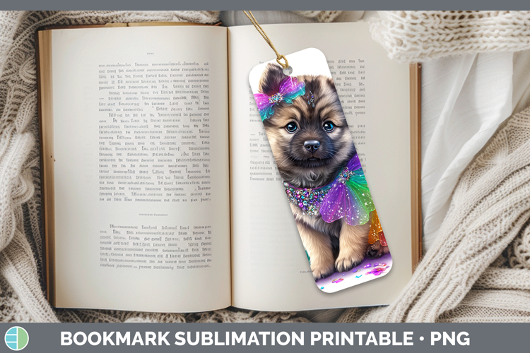 Dogs 04 Rainbow Summer Norwegian Elkhound Bookmark Sublimati