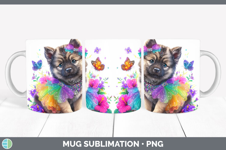 GorgeousDogs 04 Rainbow Summer Mug Wrap design.