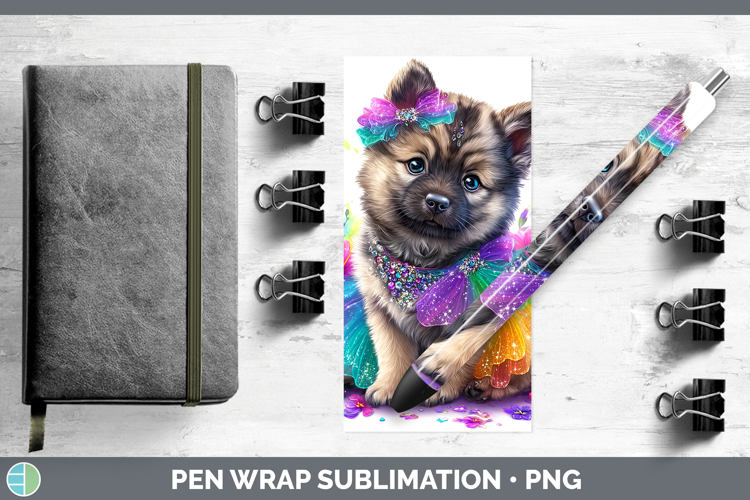 Dogs 04 Rainbow Summer Norwegian Elkhound Pen Wrap Sublimati