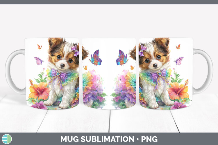 GorgeousDogs 04 Rainbow Summer Mug Wrap design.
