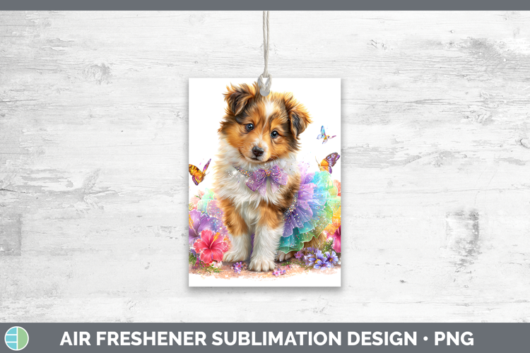 Dogs 04 Rainbow Summer Rough Collie Air Freshener Sublimatio