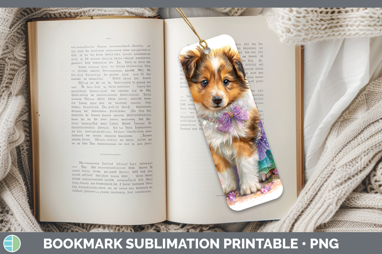 Dogs 04 Rainbow Summer Rough Collie Bookmark Sublimation Pri