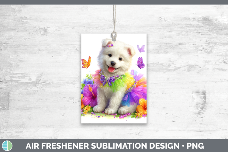 Dogs 04 Rainbow Summer Samoyed Air Freshener Sublimation Car