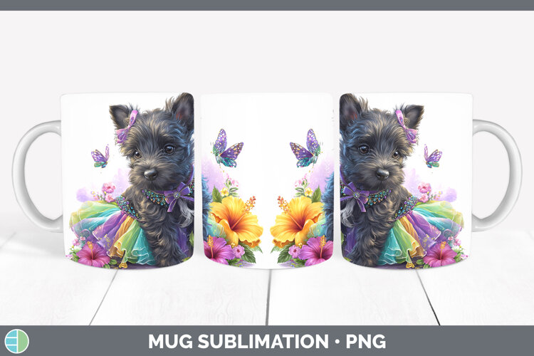 GorgeousDogs 04 Rainbow Summer Mug Wrap design.