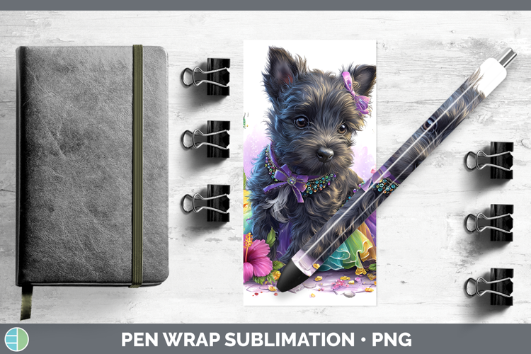 Dogs 04 Rainbow Summer Scottish Terrier Pen Wrap Sublimation