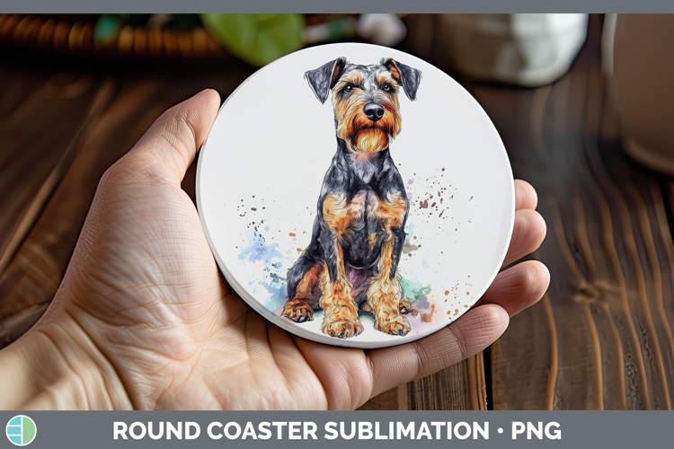 GorgeousDogs 04 Splash Round Coaster design.
