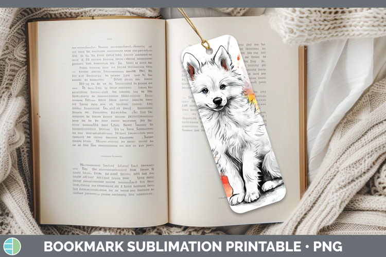 Dogs 04 Splash American Eskie Bookmark Sublimation Printable