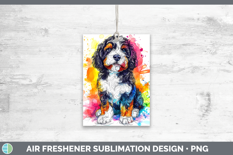 Dogs 04 Splash Bernedoodle Air Freshener Sublimation Car Fre