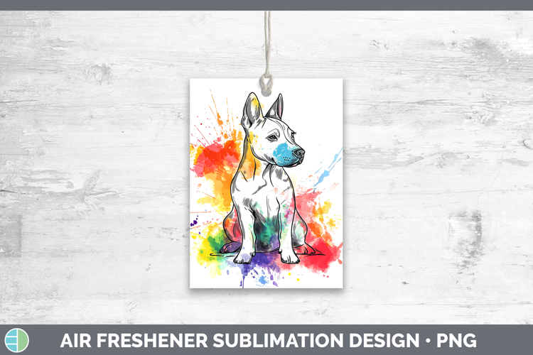 Dogs 04 Splash Bull Terrier Air Freshener Sublimation Car Fr