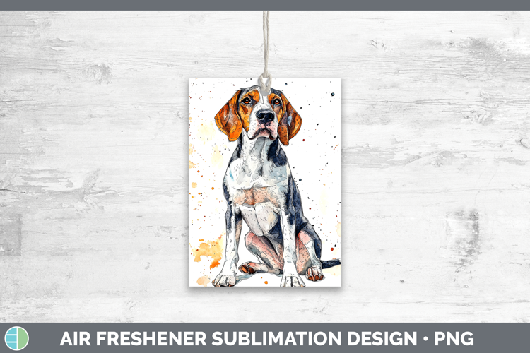 Dogs 04 Splash English Coonhound Air Freshener Sublimation C