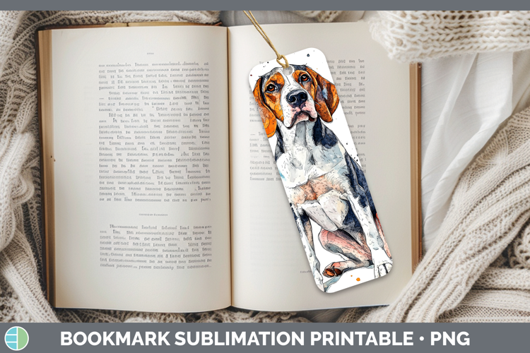 Dogs 04 Splash English Coonhound Bookmark Sublimation Printa